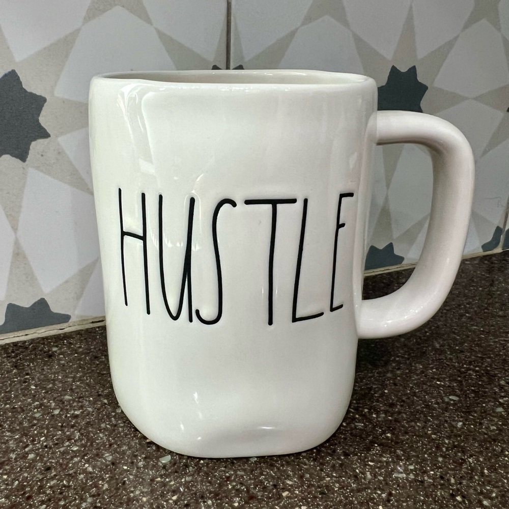 Rae Dunn Coffee Mug ‘Hustle’
